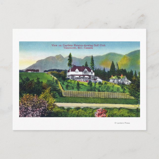 Capilano Estates Showing the Golf Club Postcard (Front)