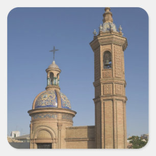 Capilla del Carmen, Seville, Spain Square Sticker