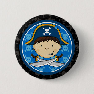 Capitaine Button Badge de pirate