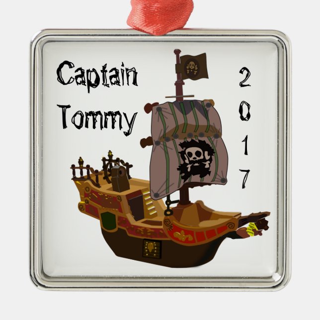 Capitaine de bateau de pirate ornement (Devant)