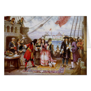 Capitaine Kidd de pirate dans le port de NY