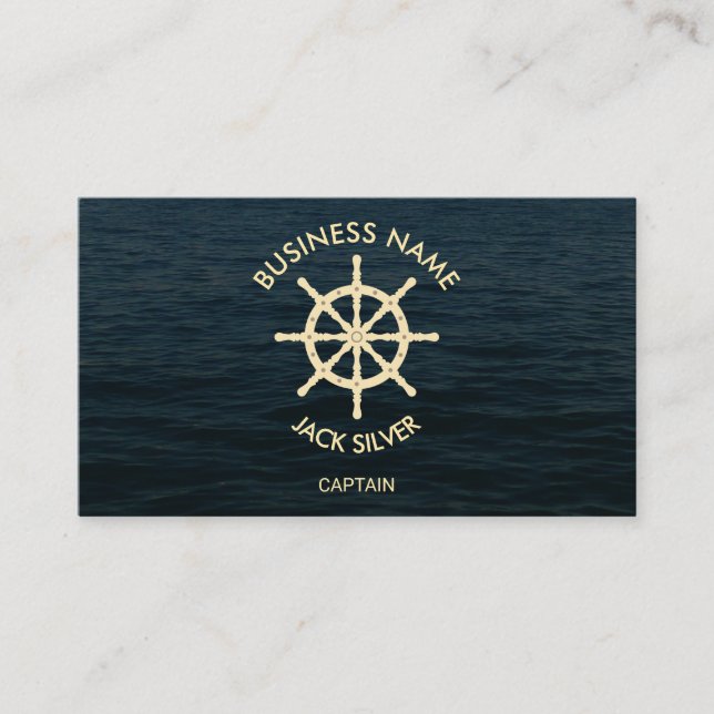 Capitaine Nautique Avec Carte de visite Logo Helm (Devant)