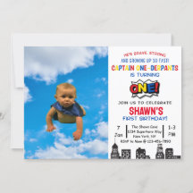 Capitaine One-derpants Invitation pour le premier 
