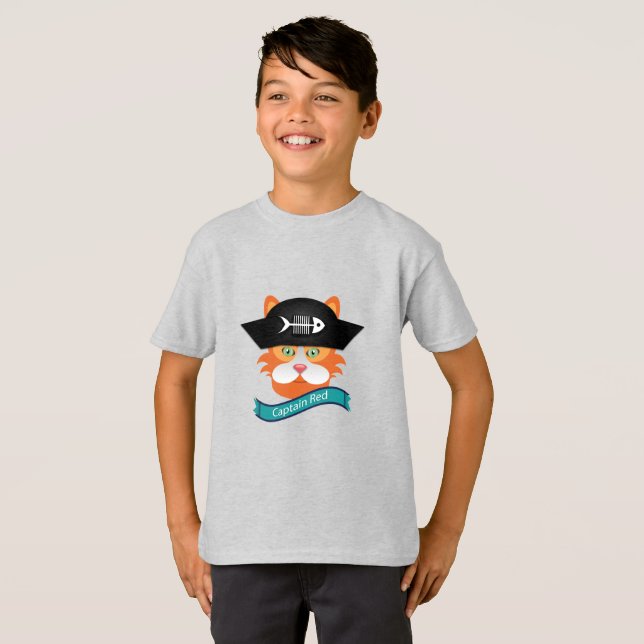 Capitaine Red - T-shirt de base pour enfants (Devant entier)