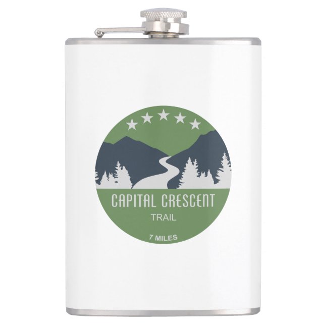 Capital Crescent Trail Hip Flask (Front)