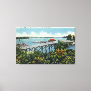 Capital Island New Foot Bridge View Canvas Print