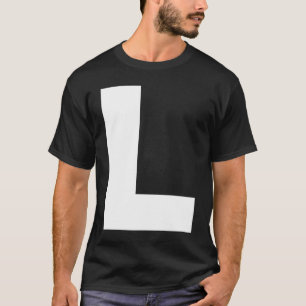 Capital L Bold Alphabet Letter Monogram Uppercase T-Shirt