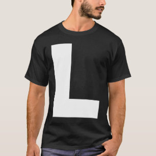 Capital L Bold Alphabet Letter Monogram Uppercase T-Shirt