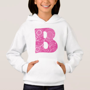 Capital letter B floral monogram