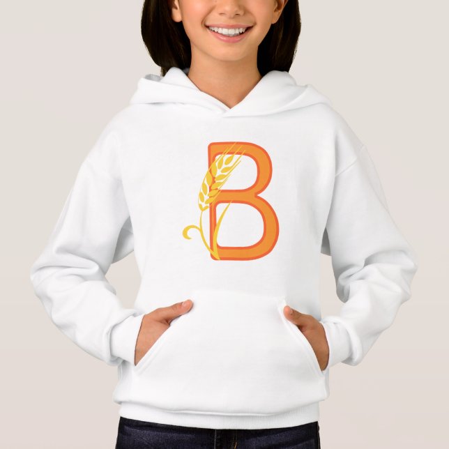 Capital letter B floral monogram (Front)