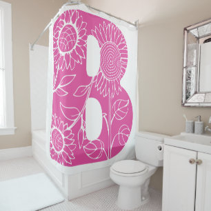 Capital letter B floral monogram