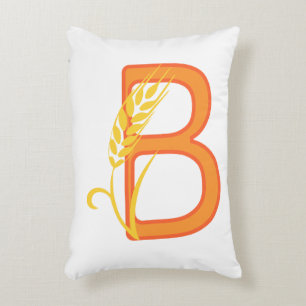 Capital letter B floral monogram Accent Pillow