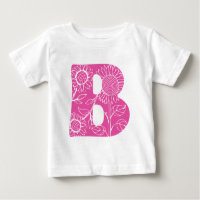 Capital letter B floral monogram
