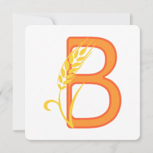 Capital letter B floral monogram Holiday Card
