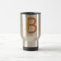 Capital letter B floral monogram