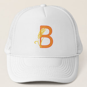 Capital letter B floral monogram Trucker Hat