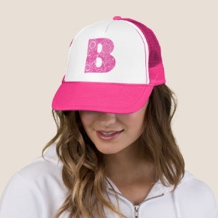 Capital letter B floral monogram Trucker Hat