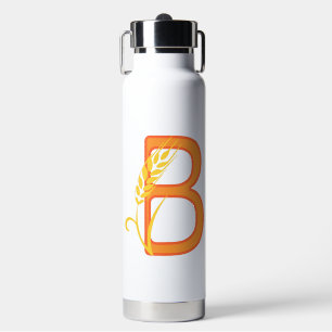 Capital letter B floral monogram Water Bottle