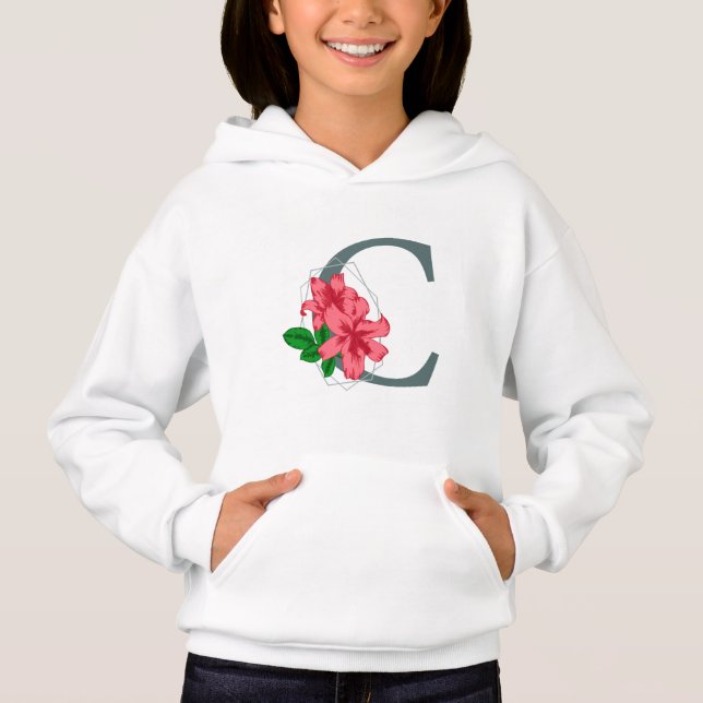 Capital letter C floral monogram (Front)