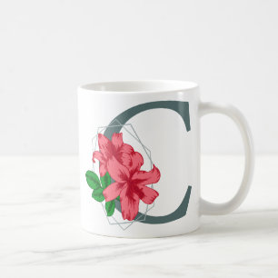 Capital letter C floral monogram Coffee Mug