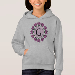 Capital letter G floral monogram