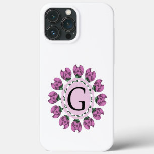 Capital letter G floral monogram iPhone 13 Pro Max Case