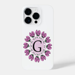 Capital letter G floral monogram iPhone 14 Pro Case