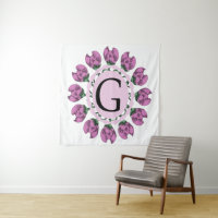 Capital letter G floral monogram