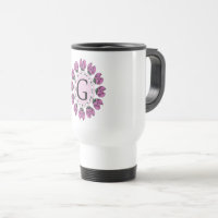 Capital letter G floral monogram