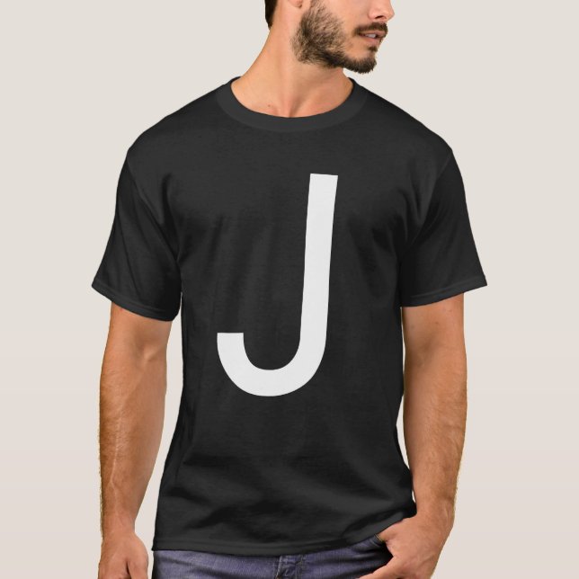 Capital Letter J Monogram Poppins Font Initial Alp T-Shirt (Front)