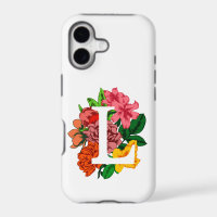 Capital letter L floral monogram