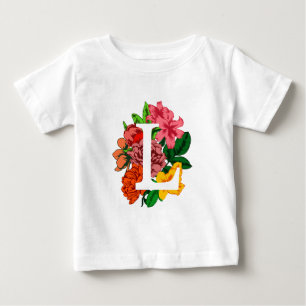 Capital letter L floral monogram Baby T-Shirt