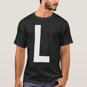 Capital Letter L Monogram Norwester Font Initial A T-Shirt