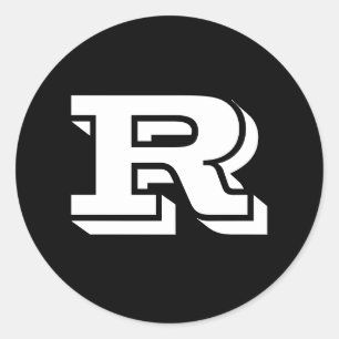 Capital Letter R Large Round Stickers by Janz