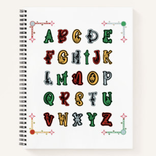 Capital Letters A to Z Halloween ABC Alphabet Notebook