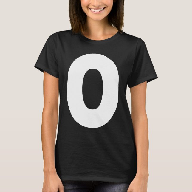 Capital O Bold Alphabet Letter Monogram Uppercase  T-Shirt (Front)