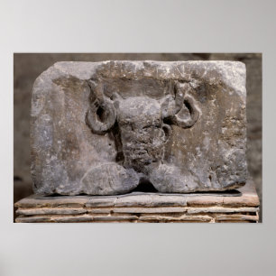 Capital of the Nautes Pillar depicting Cernunnos Poster