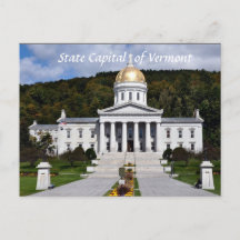Capitale d'État du Vermont- Carte postale