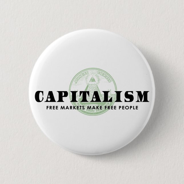 Capitalism 2 Inch Round Button (Front)