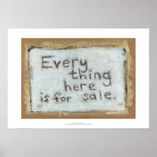 Capitalism painting raw primitve fun modern art poster