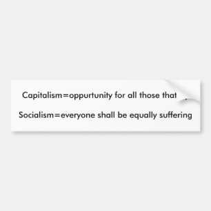 Capitalism vs Socialism Bumper Sticker