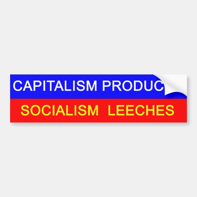 Capitalism vs Socialism Bumper Sticker (Front)