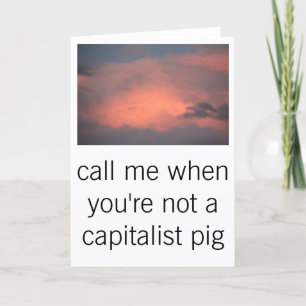 capitalist pig card
