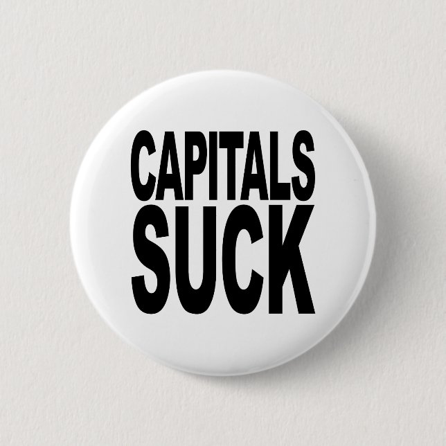 Capitals Suck 2 Inch Round Button (Front)