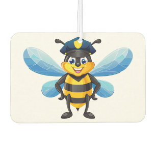 Capitan bee with police hat air freshener