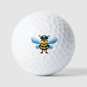 Capitan bee with police hat golf balls