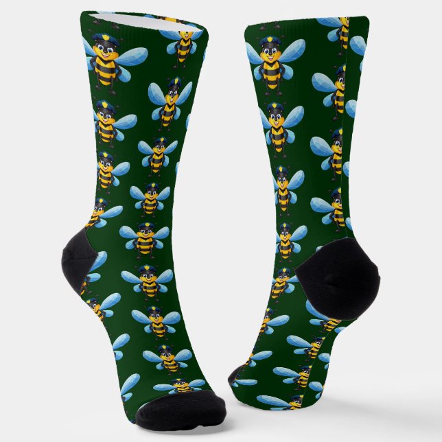 Capitan bee with police hat socks (Angled)