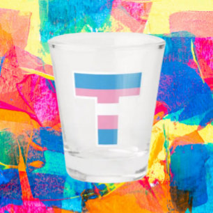 Capitaux de la Fierté trans - Verre de tir