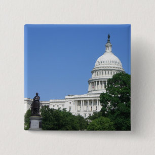 Capitol Building in Washington DC 2 Inch Square Button