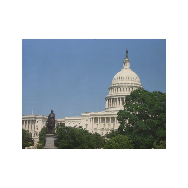Capitol Building in Washington DC Wood Poster (Front)